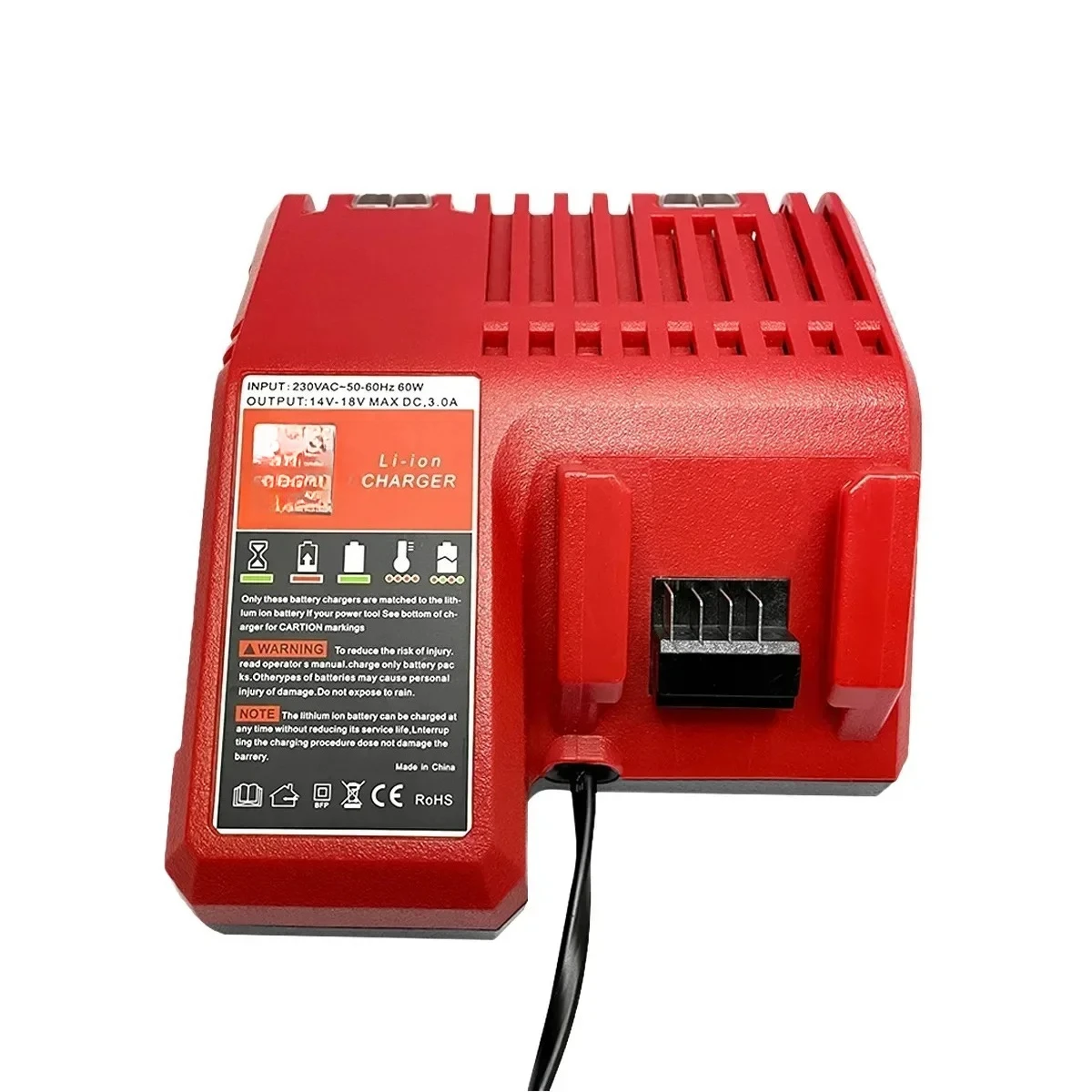 US/EU Plug 12V-18V  Rapid Charger for Milwaukee M-12-18/N-14-18 Tool Dual Port Multi-Voltage Li-Ion Battery M-12 18 Replacement