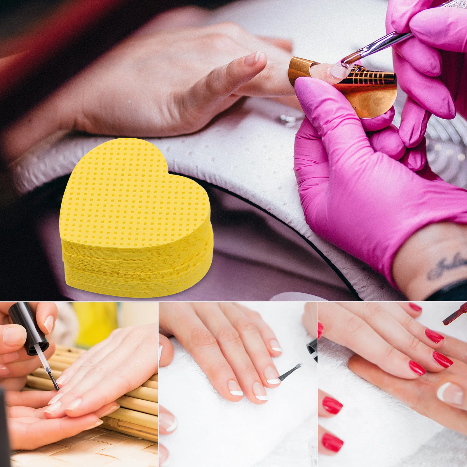 200 قطعة منصات مزيل طلاء الأظافر لينة خالية من الوبر مناديل قطنية لإزالة هلام مانيكير حجم السفر المتاح مسمار الفن