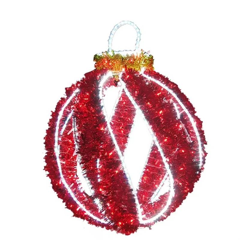 Metal ball iron frame outdoor hanging foldable Christmas decoration pattern light ball