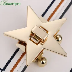 bowarepro Star Metal DIY Clasp Turn Twist Lock For Shoulder Bag Handbag Purse Accessories High Quality 1PC