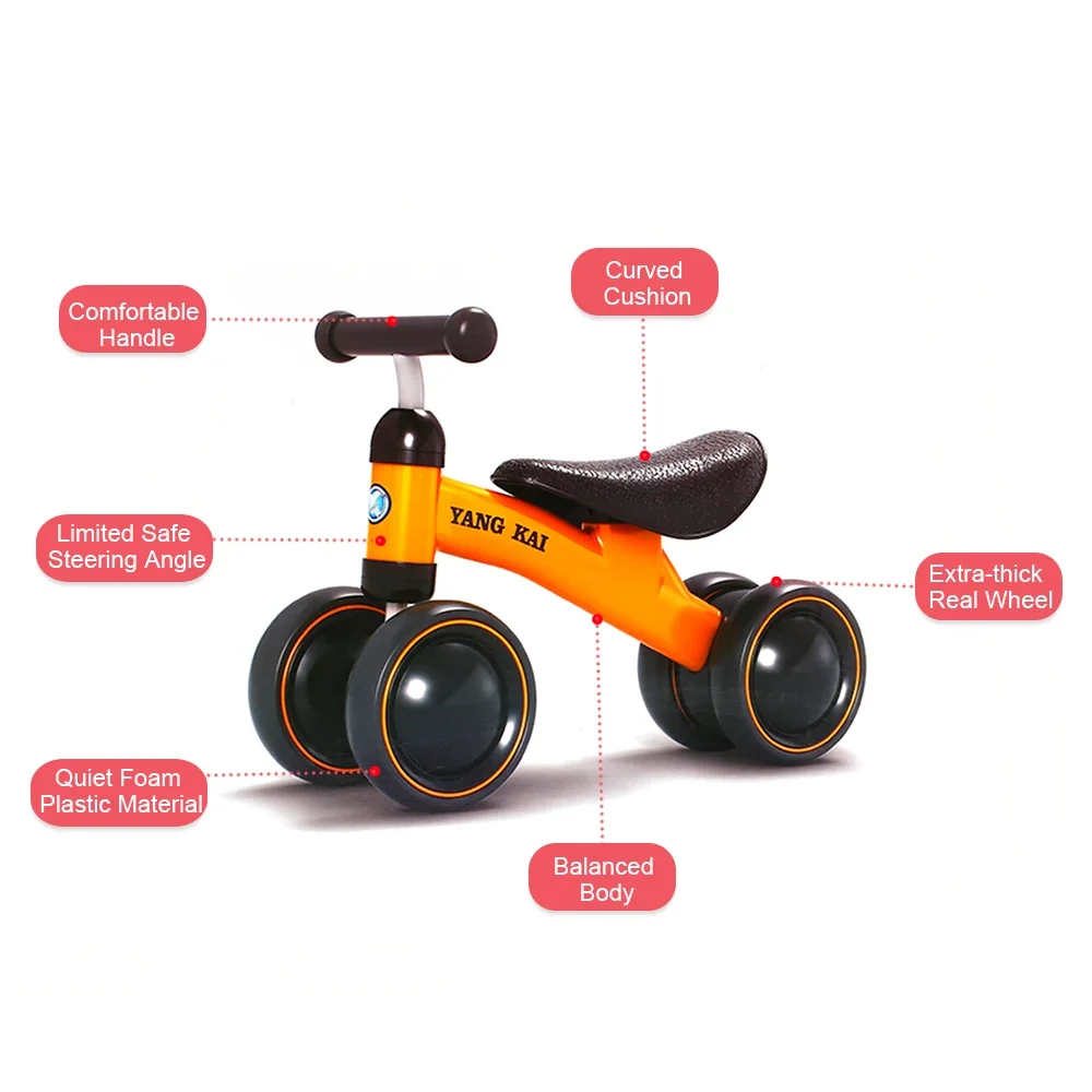 EASY BIG Baby Children Balance Bike Scooter Baby Walker Infant 1-3 Years Learn To Walk No Foot Pedal New Riding Toys TH0028