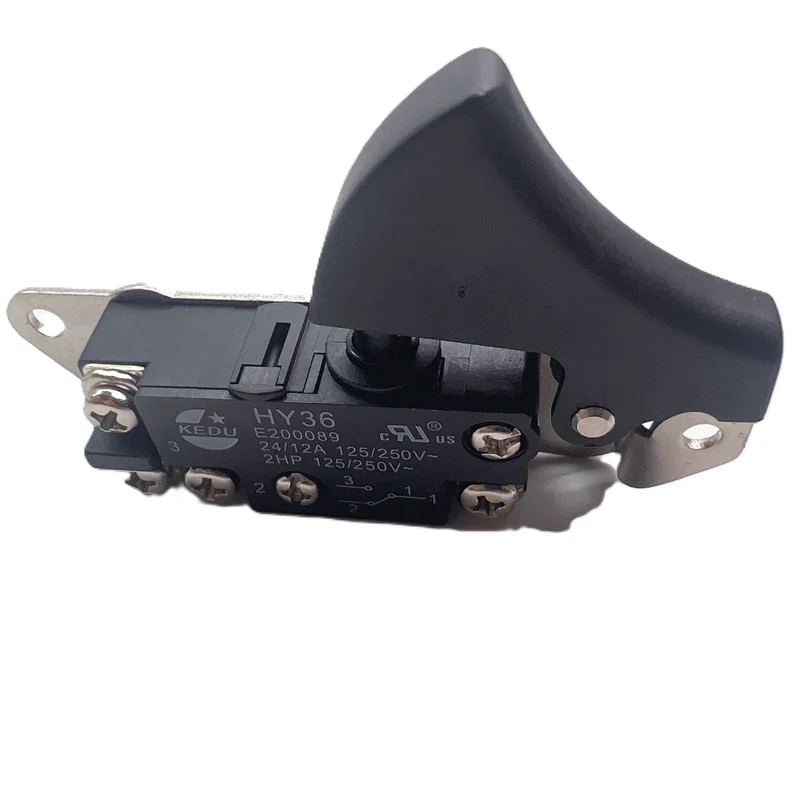 KEDU HY36 Momentary No‑Lock Trigger Switch 24A 125V 12A 250V 2HP Power Tool Replacement Switch for Angle Grinder Circular Saw