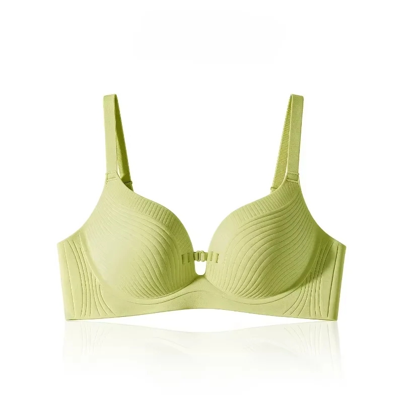 Women Dopamine Colored Seamless Bralette Wire Free Push Up Bra Anti Sag Side Smoothing Supportive Soft Breathable Exuding Curves