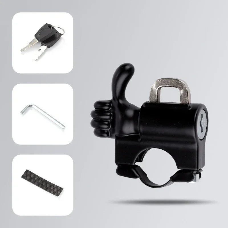 

1 шт. Креативный противоугонный замок для мотоциклетного шлема, замок для руля электровелосипеда, замок безопасности из сплава, аксессуары для скутеров и велосипедов