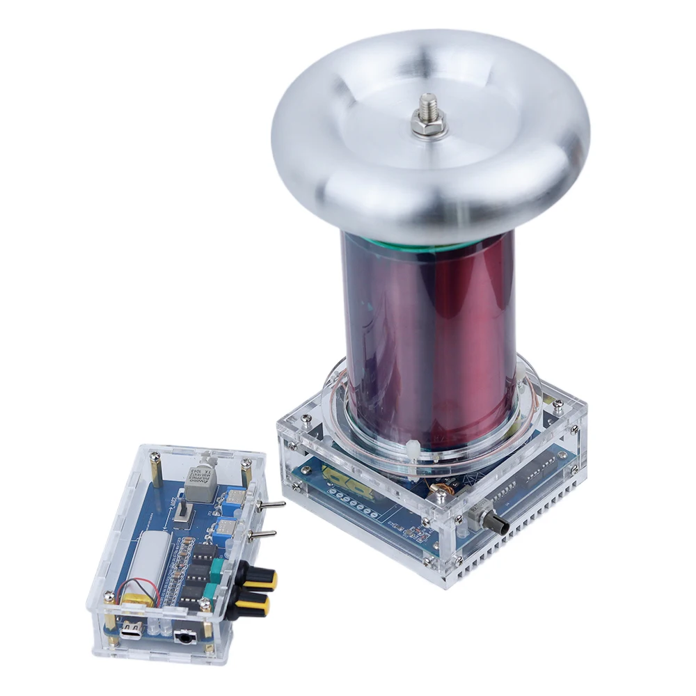 Diy Terminou Alta Freqüência Tesla Coil Generator Ac110240v Ssb Música 250w Comprimento do Arco 20cm Comprimento