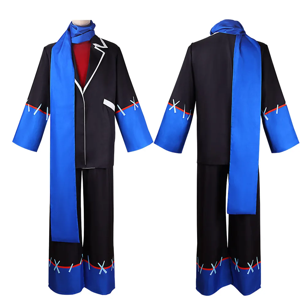 Костюм для косплея Game Error Sans, аниме Фриск, синие плащи, униформа, костюм и шарф, комплект для вечеринки на Хэллоуин, одежда Sans Role