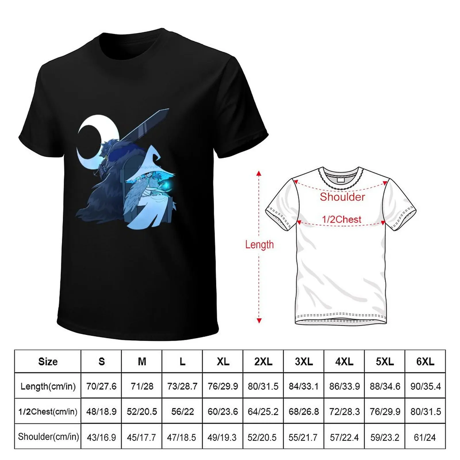 Blaidd The Half Wolf And Ranni The Witch T-Shirt kawaii clothes street wear men t shirt