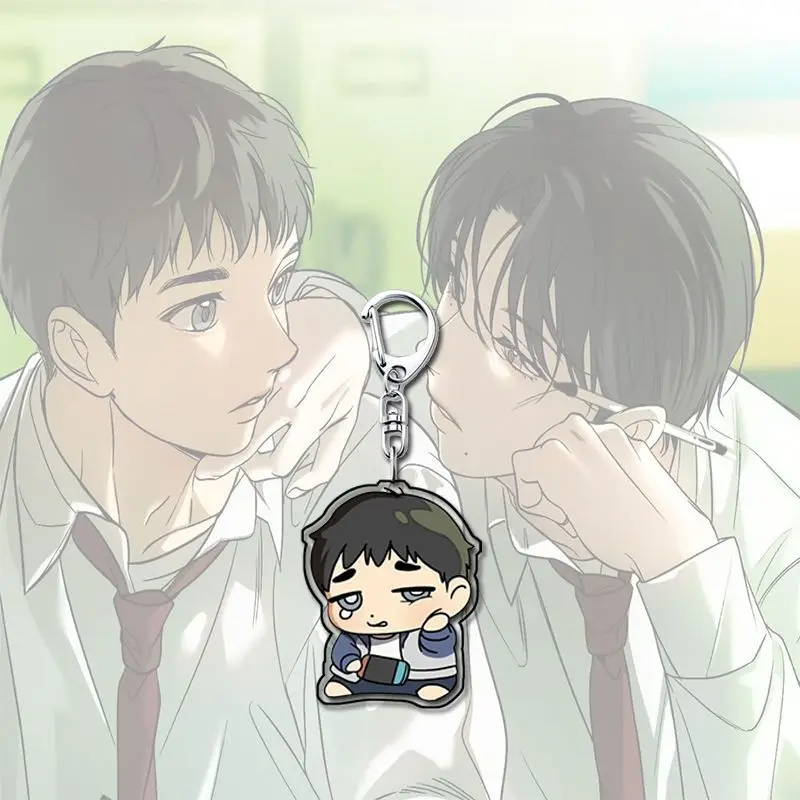 Llavero de anime Blacklight Bai Rongyun Han Seo-in ‌   Llavero para hombre y mujer, figura de Cosplay de dibujos animados, llavero acrílico, colgante, regalo