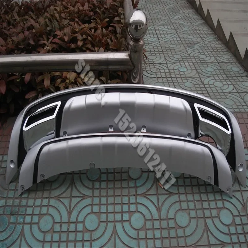 High quality ABS chrome Front + rear bumper protection plate guard for 2011-2017 Kia Sportager