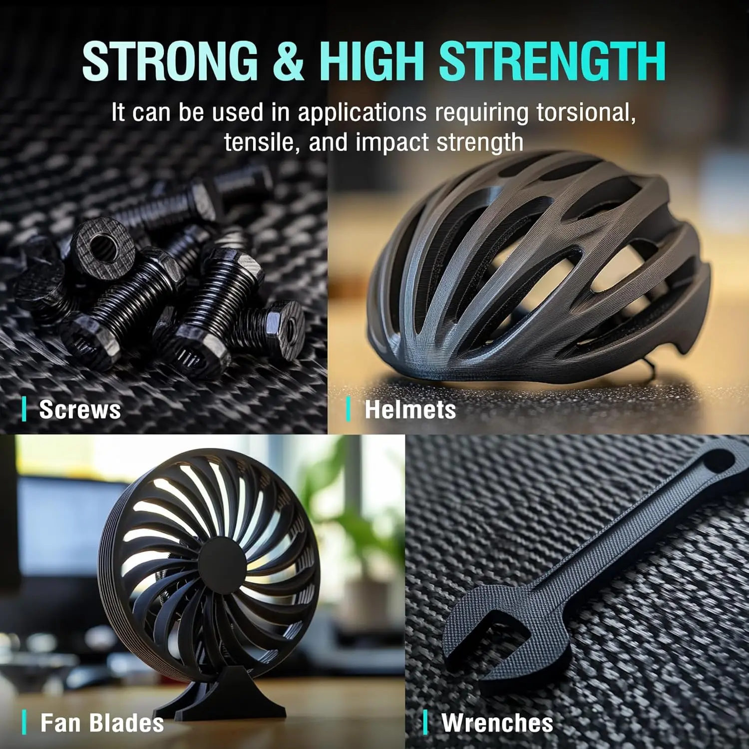 

SUNLU PA6-CF Carbon Fiber Nylon Filament 1.75mm 0.5KG 1KG Spool Industrial Material for FDM 3D Printer