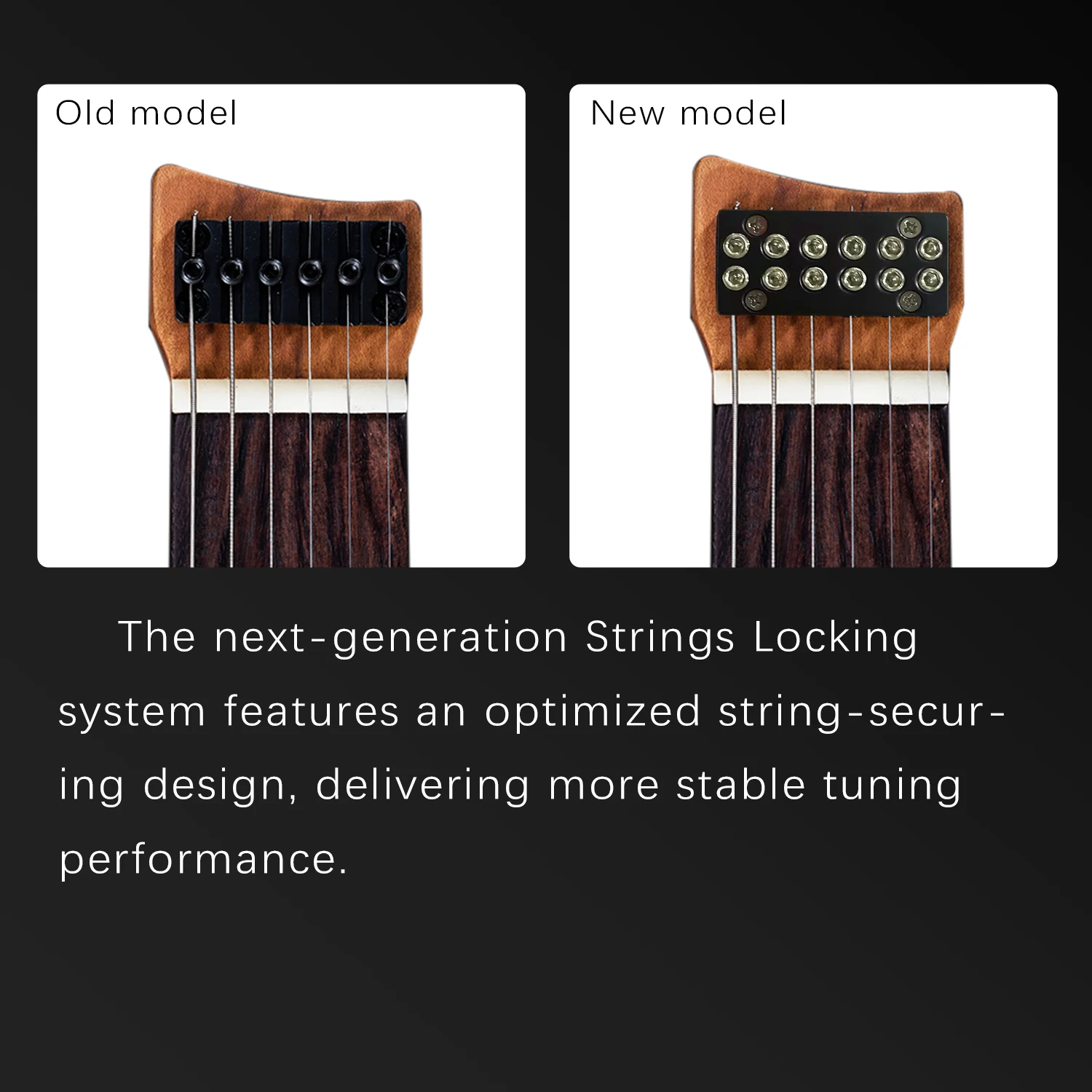 Eart Guitars GW2TP-SE Modern Fully Adjustable Fixed Headless Guitar Bridge System