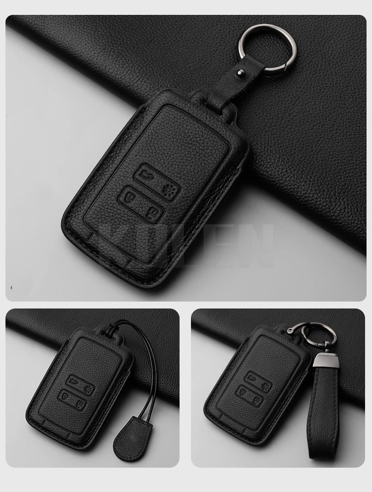 Echtes Leder Auto Karte Schlüssel Fall Abdeckung Shell Für Renault Koleos Captur Megane Clio Scenic Talisman Arkana Für Dacia Sandero Fob – Detail 8