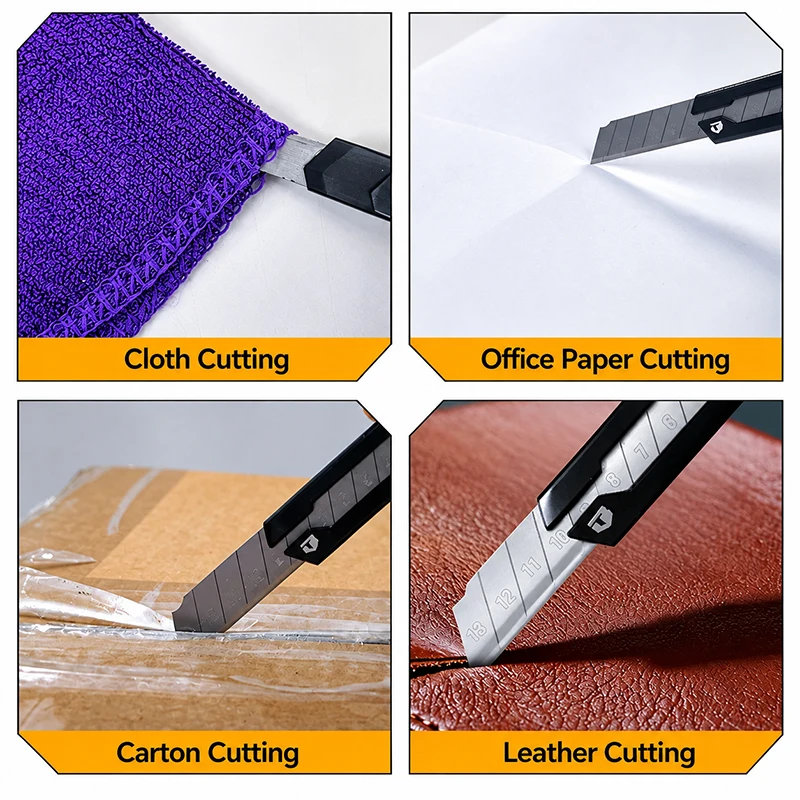 TOUGHBUILT 9mm SK5 Snap Off Utility Knife Metal Body Retractable Box Cutter TB-H4-13-C09 Sharp Art Cutting Knife
