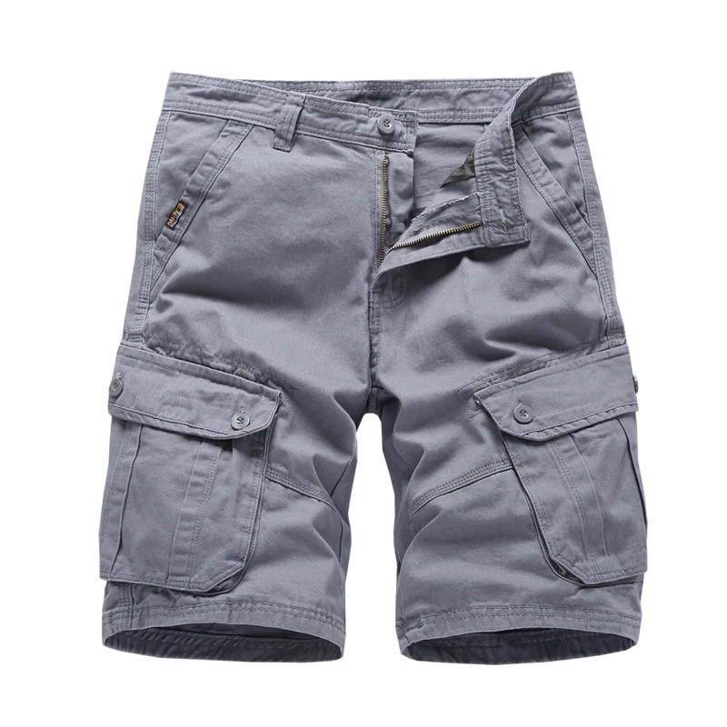 Summer Menswear Cropped Pants Loose Cotton Cargo Shorts Men's Oversized Track Five Pants