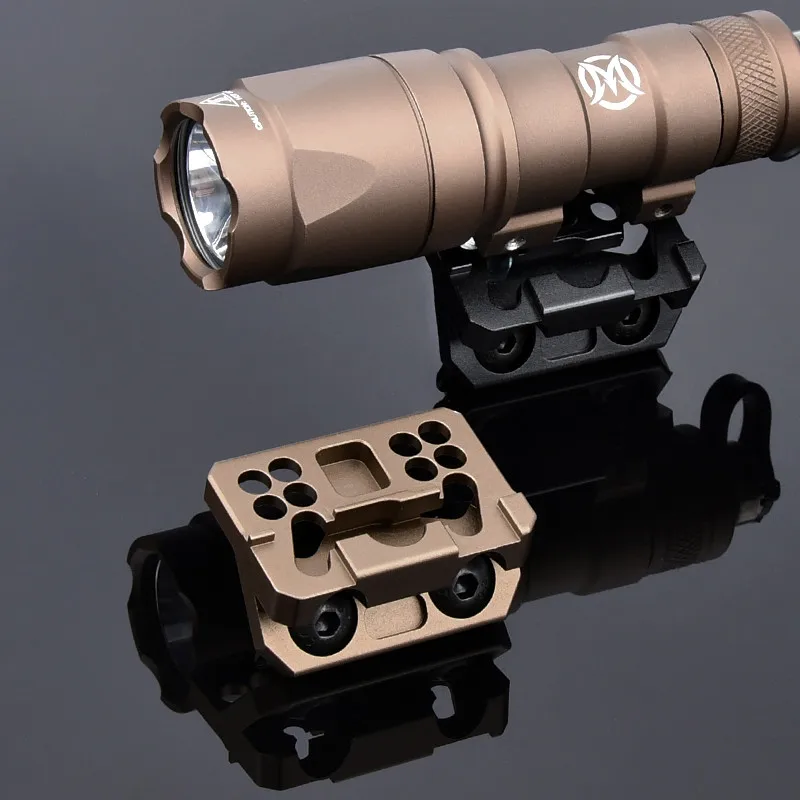 WDASN M300/M600 Rein Series Flashlight Offset 45 Degree Mount Bracket Fit M-lok/Keymod System Tactical Light Lamp Base Accessory