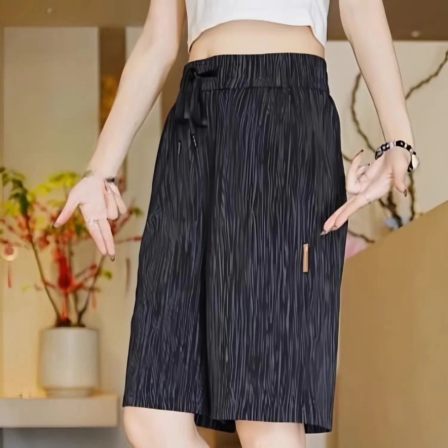 

Men's Summer Running Casual Sports ort orts Thin Four-Five-Sixths Qui-Drng Breathable Trendy orts Straight Leg Fit