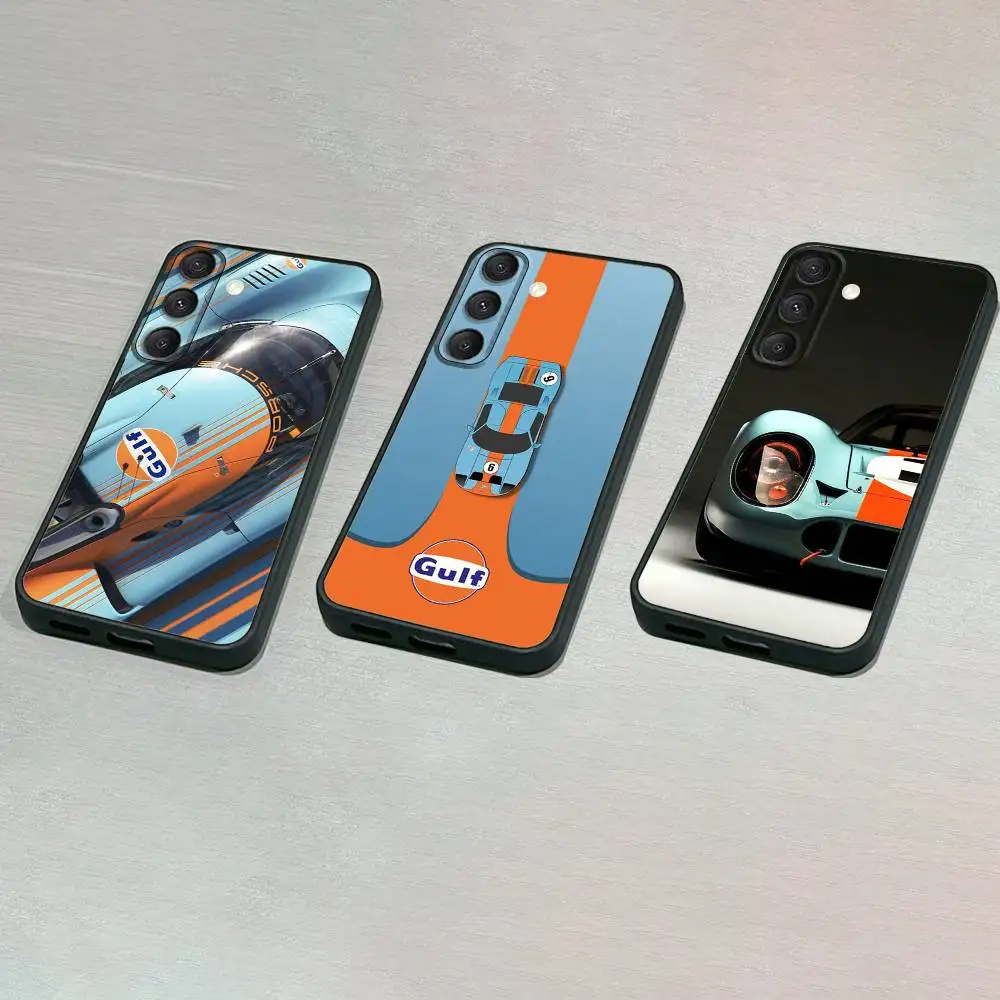 

S-Star Gulf R-Racing C-Car Phone Case For Samsung S25,S24,S23,S22,S21,S20,S10,Ultra,Plus,Lite,FE,Soft Silicone Black Cover