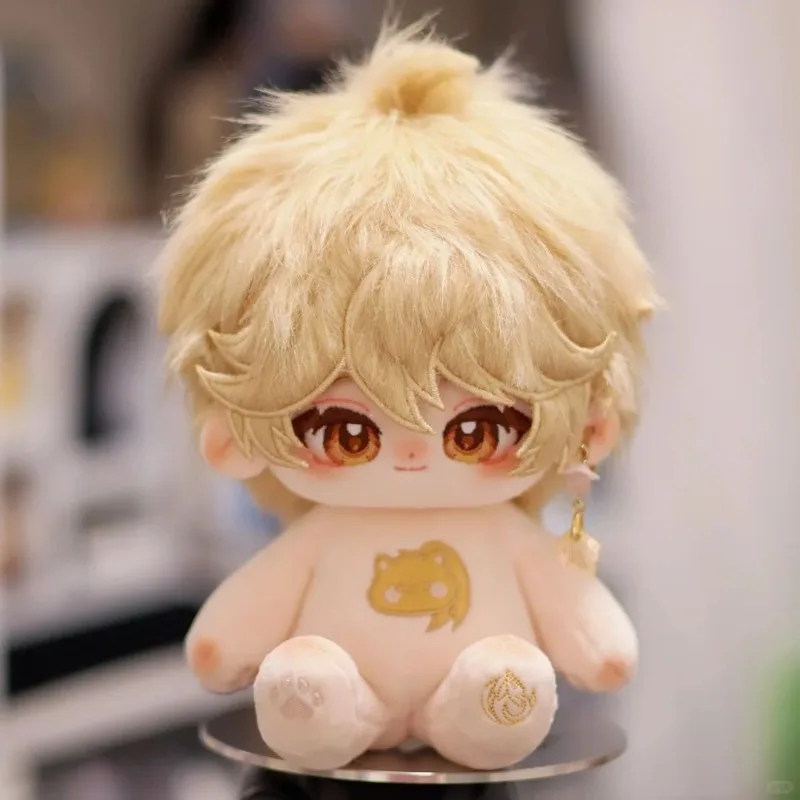 Genshin Impact Lumine Kawaii 20cm/8\'\' Anime Game Soft Cotton Toy Figures Dress Up Cosplay Plushies Doll Fans Collection Gifts