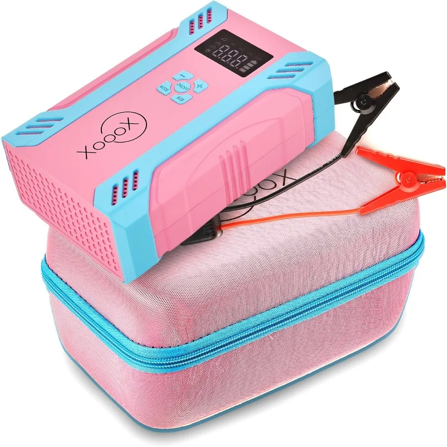 

XoooX A17 Портативный автомобильный стартовый комплект со встроенным насосом для шин; Перемычки с аккумулятором для пускового двигателя 12 В; Портативный аккумулятор