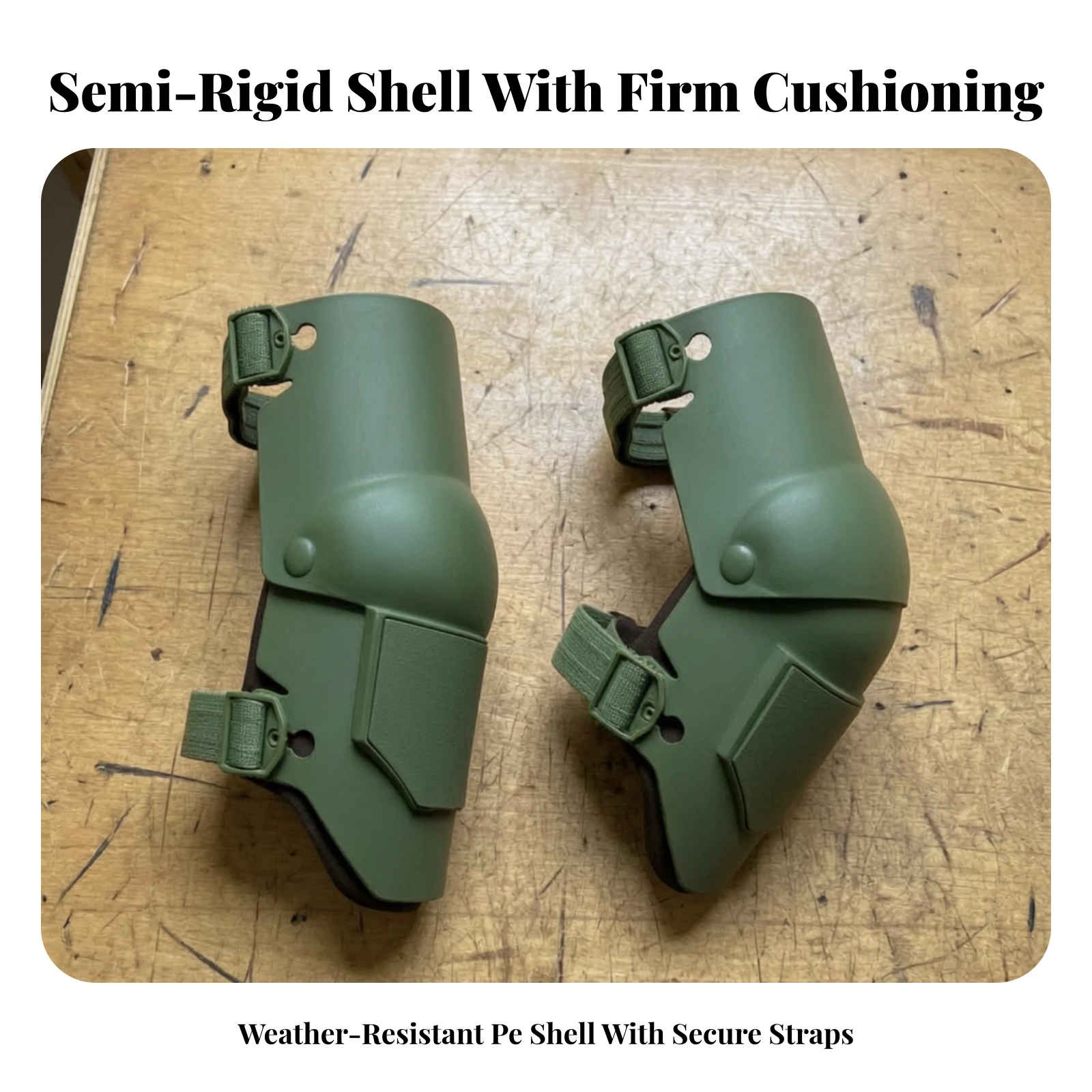 Molded TPE Shell Knee Pads Adult Adult Knee Pads with Adjustable Straps Safeguarding Gear Shock Absorbing Lightweight