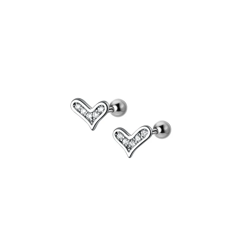 INZATT-Mini Boucles d'Oreilles en Argent Sterling 925 pour Femme, Accessoires de Bijoux Fins Classiques de ix