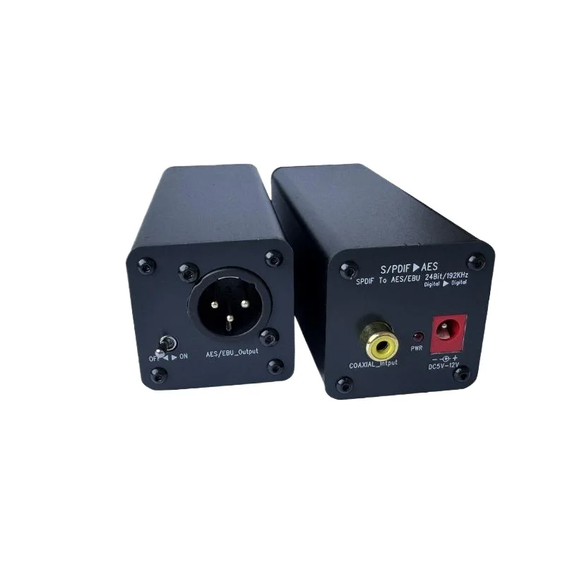 Coaxial SPDIF to AES level XLR port recording DAT connected to digital active monitoring speaker 75 ohms to 110 ohms