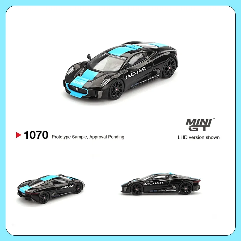 MINIGT 1:64 Jaguar C-X75 Czarny 1070 Symulacja Model Samochodu ze Stopu Kolekcja Zabawek Prezent