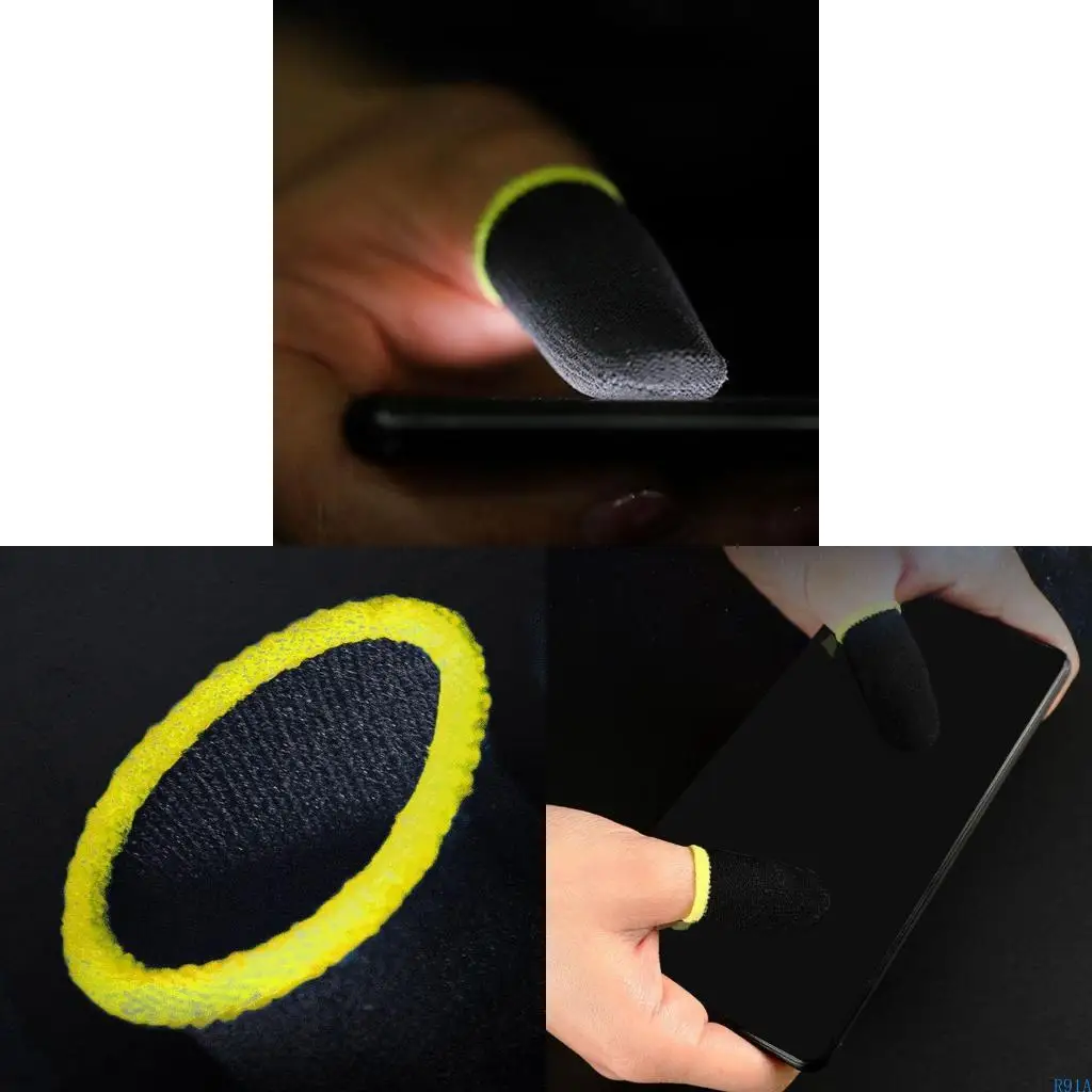 Controlador juego cubierta dedo R91A para Sweat sin sudor sensible para pantalla táctil Gloveve manga del