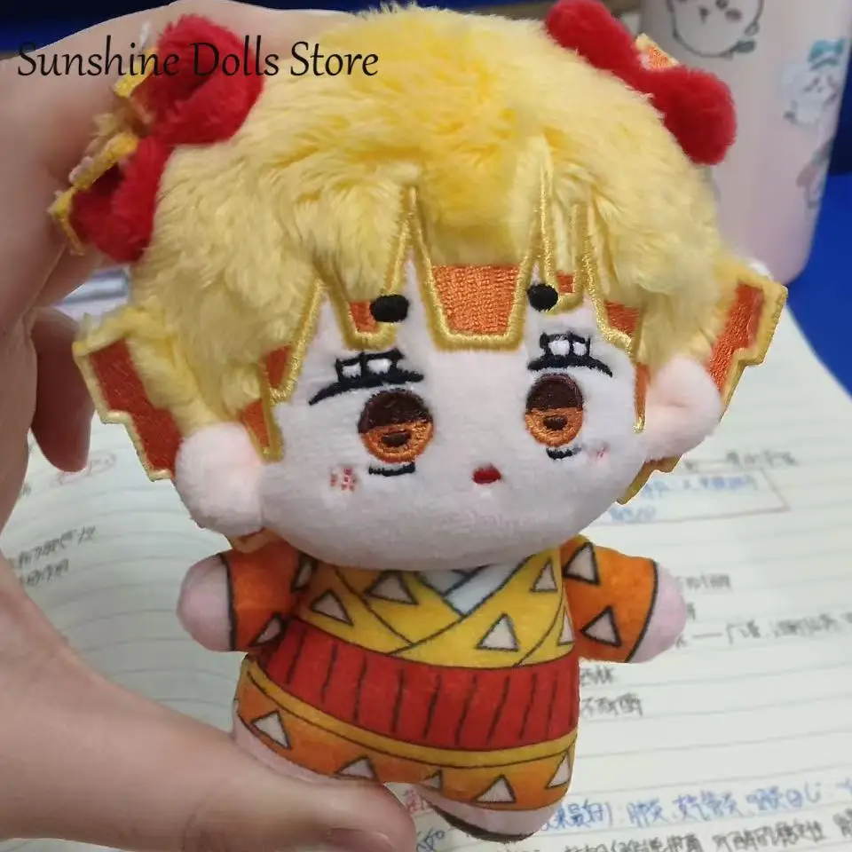 

Anime Role Agatsuma Zenitsu 10CM Mini Cotton Doll Adorable Print Starfish Body Pendant Plush Keychain Toys Holiday Gift