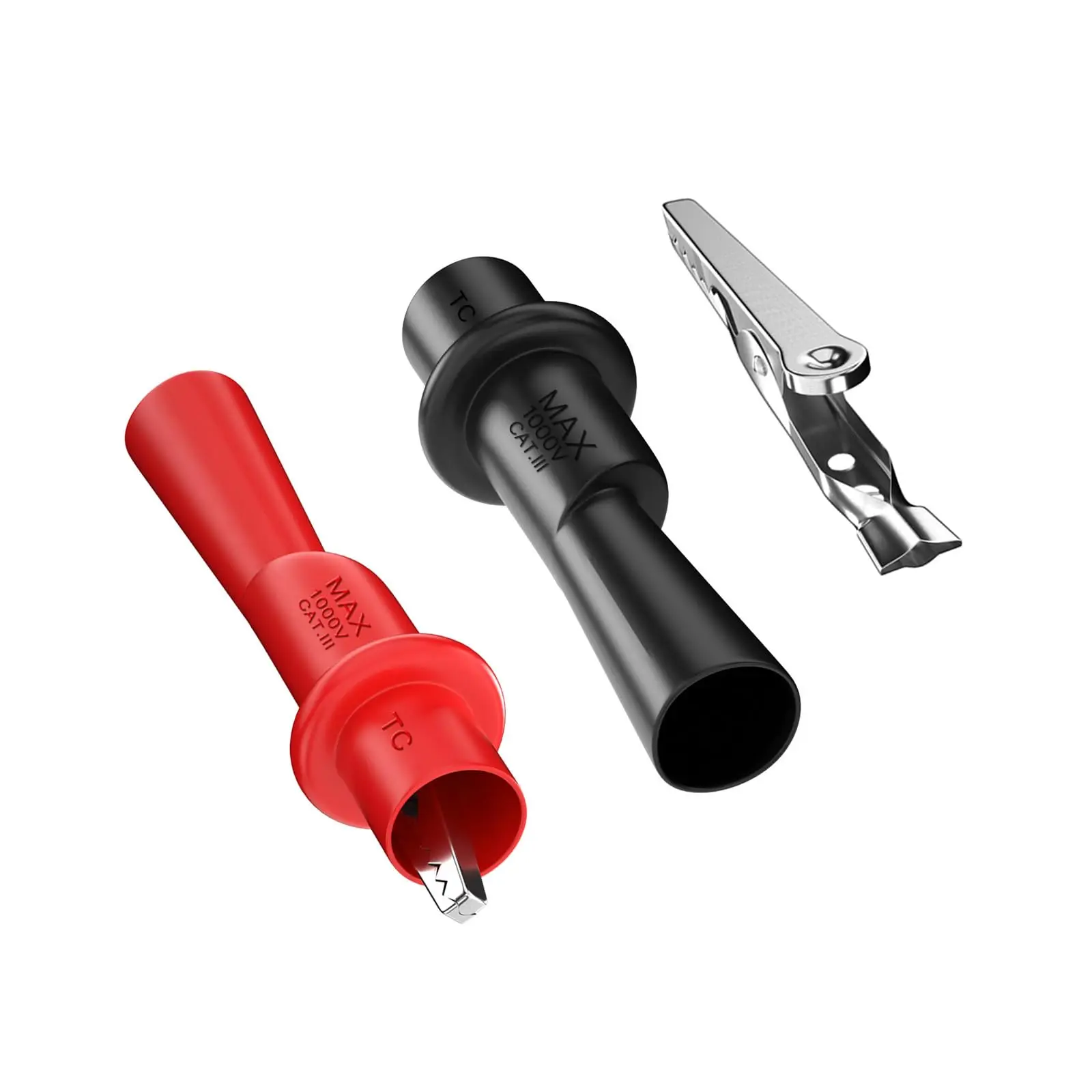 

1/5 Pairs Silicone crocodile clip test kit, banana test lead probe clip, suitable for laboratory electrical testing work