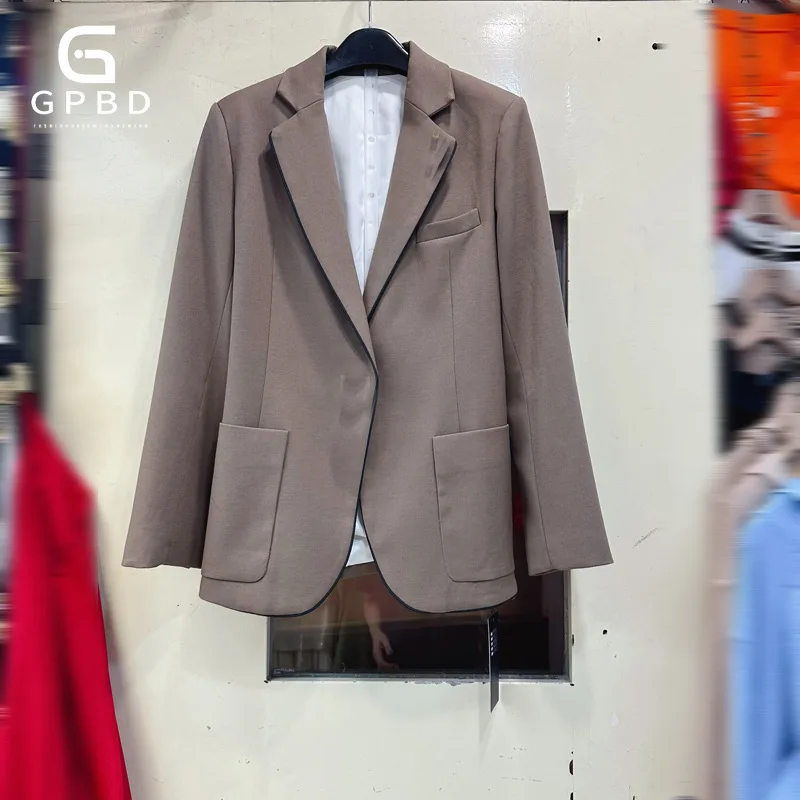 

2025 Women's Luxury Casual Blazer - Heavy Duty Metal Button Long Sleeve Oversized Jacket, Y2K Street Style Tweed Coat