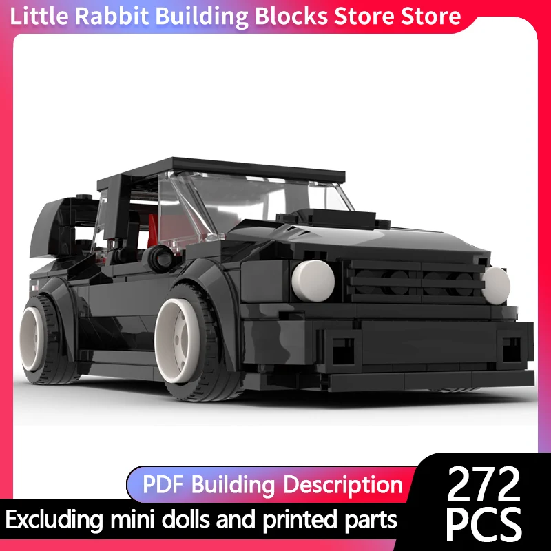 Speed Racing Car Model MOC Building Bricks Impreza Compact Sedan Modular Technology Children Holiday Gifts Assemble Toys Suit