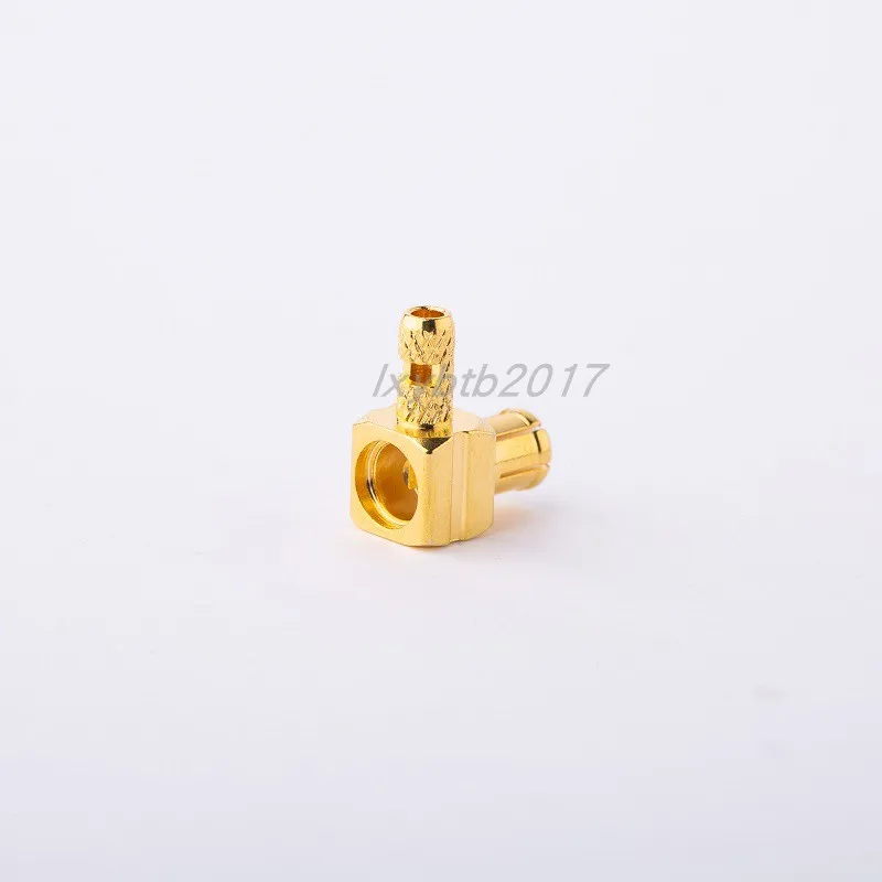 MCX-JW1.37 RF bent male head adapts to RG047 cable and connects to ultra-fine RF cable RF1.37mm cable