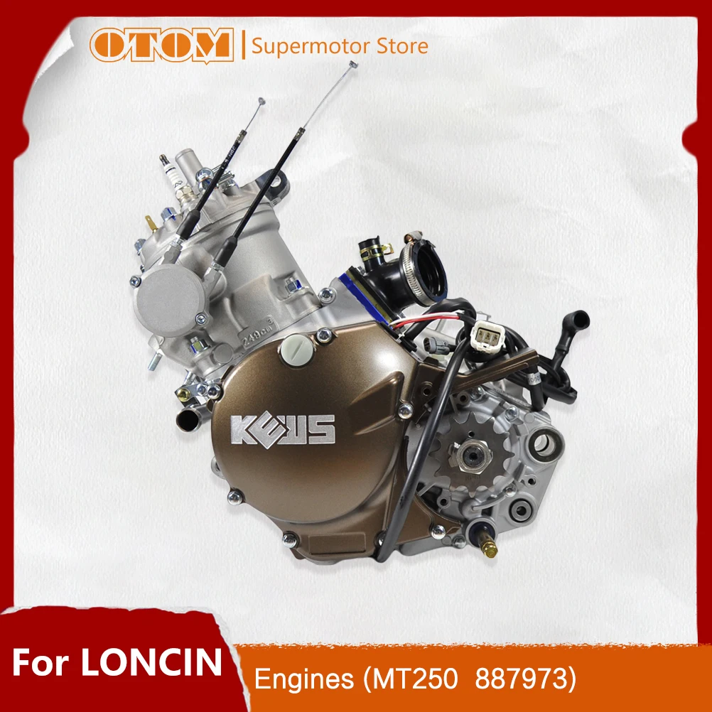 OTOM Motorcycle 2T Engine Assembly For LONCIN MT250 Water-Cooled Engine 2 Stroke Off-road Pit Dirt Bikes Parts KEWS Dirt Bike