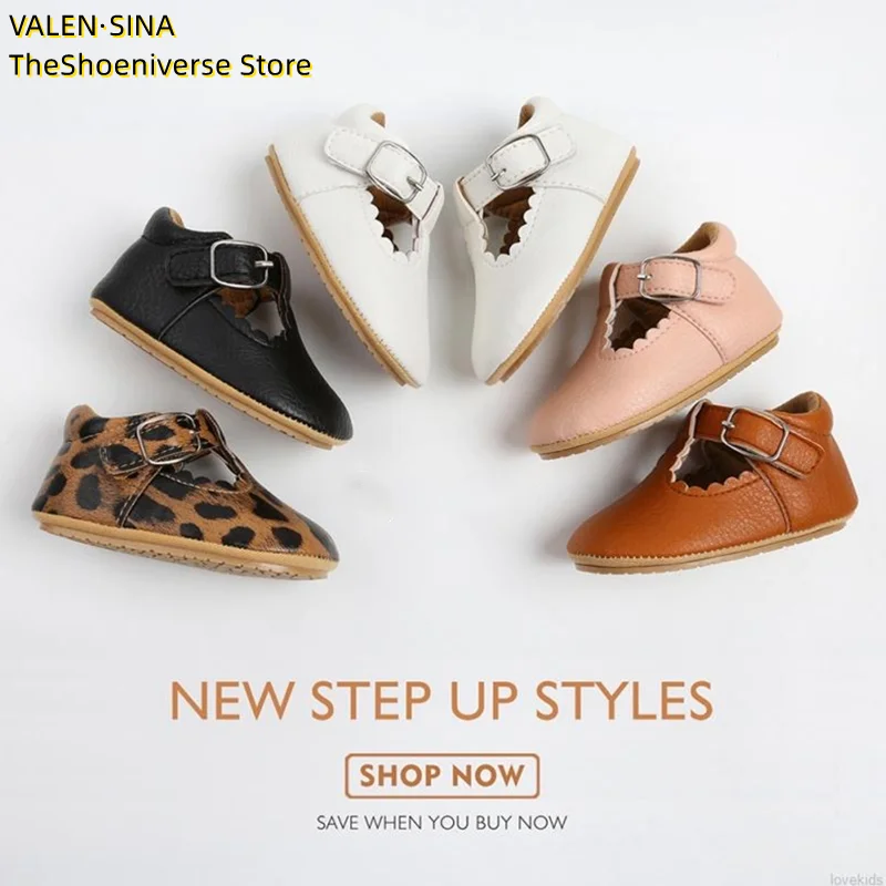 VALEN SINA New Baby Shoes Retro Leather Boy Girl Shoes Multicolor Toddler Rubber Sole Anti-slip First Walkers Infant Newborn