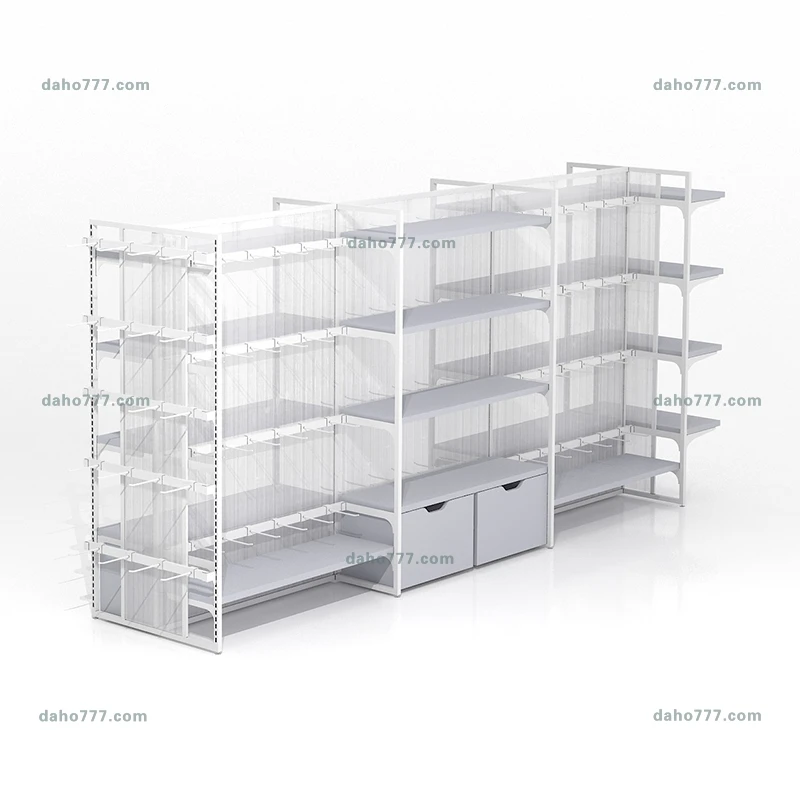 custom.Modern Glass Display Cabinet with Metal Frame Retail
