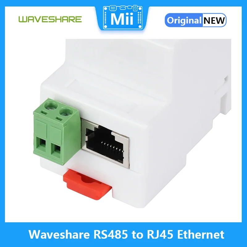 Imagem -02 - Suporte para Montagem em Trilho Waveshare Ethernet Rs485 para Rj45 Tcp ip para Serial