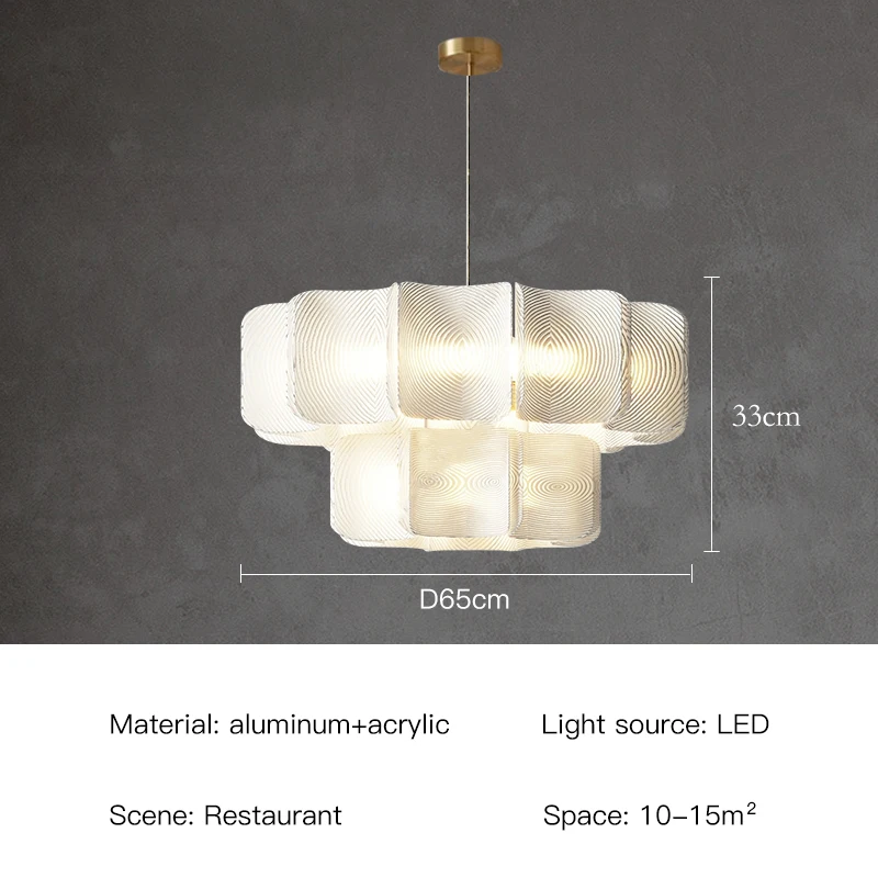 Wabi Sabi Led Grote Kroonluchter Slaapkamer Minimalistische Witte Acryl Lamp Eetkamer Woonkamer Hotel Lobby Hanglamp Armatuur