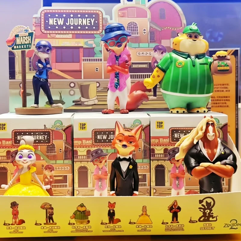

Новая TOPTOY Disney Zootopia 2, новая серия «Путешествие», слепая коробка ручной работы, окружающая коллекция украшений, загадочная коробка, праздничные подарки