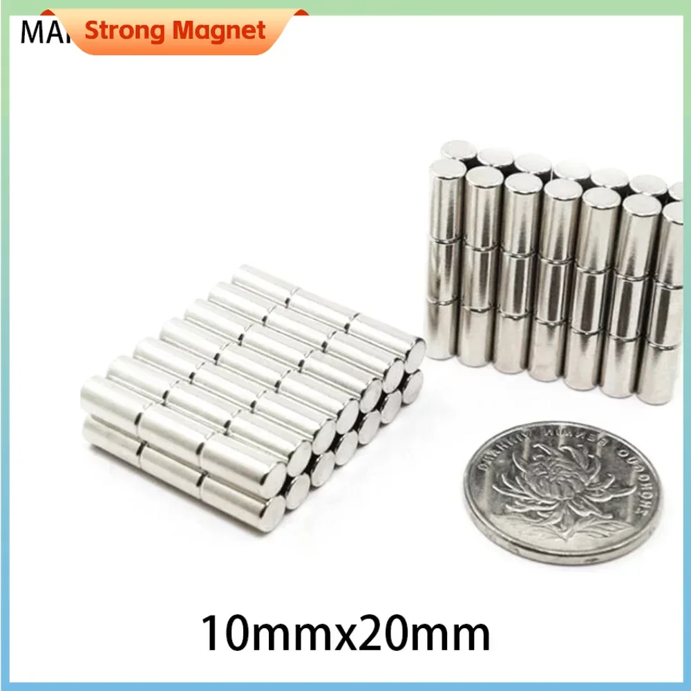 5/10/20PCS 10x20mm Small Round Neodymium Magnet N35 Super Strong Fridge Magnets Disc 10*20mm Magnetic Sheet Fishing Magnet