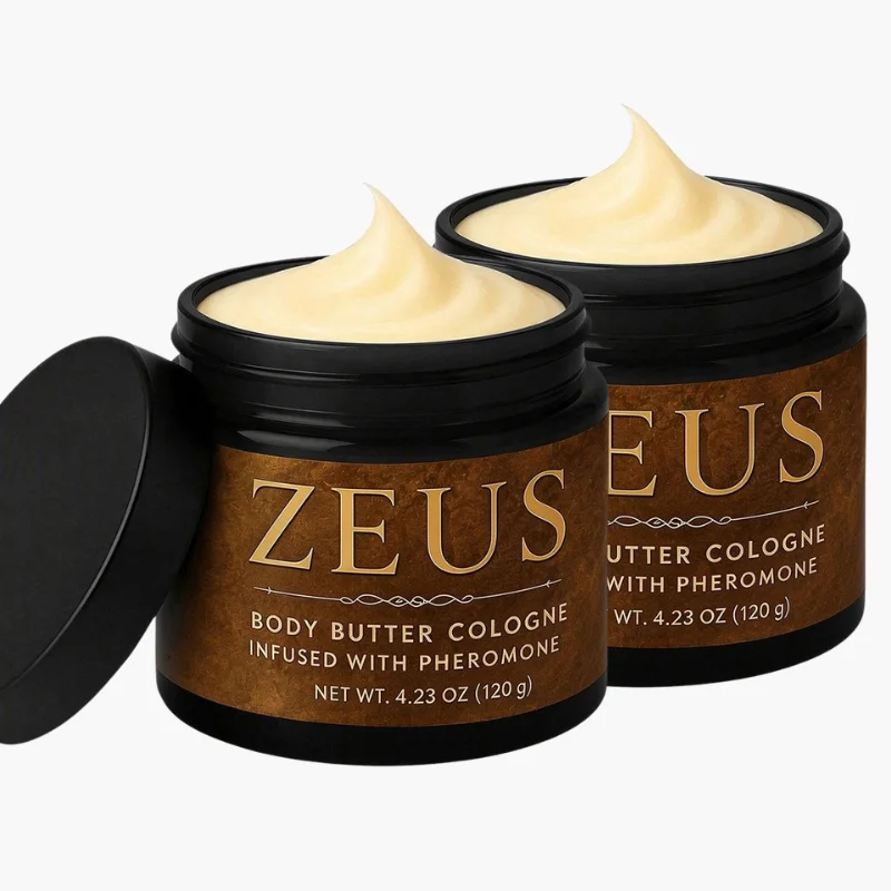 ZEUS Men Cologne Body Butter Pheromone Infused Moisturizer Cream Nourishing Smooth Skin Long Lasting Scent Body Lotion 120G