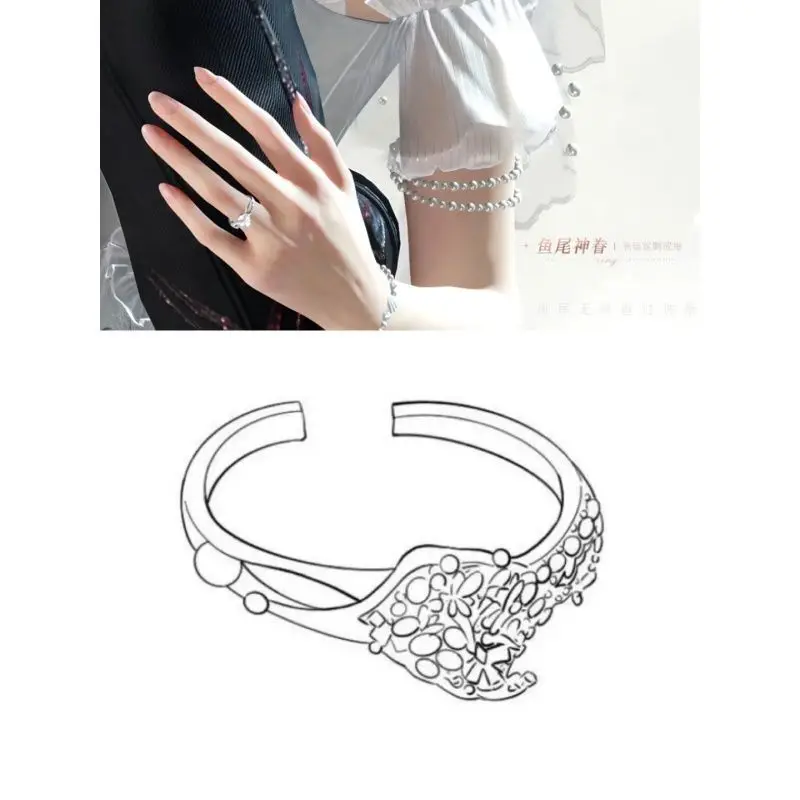 Hot Game Love and Deepspace Caleb Xavier Sylus Zayne Rafayel Cosplay Rings Heroine Couple Wedding Rings for Women Halloween Gift image 4