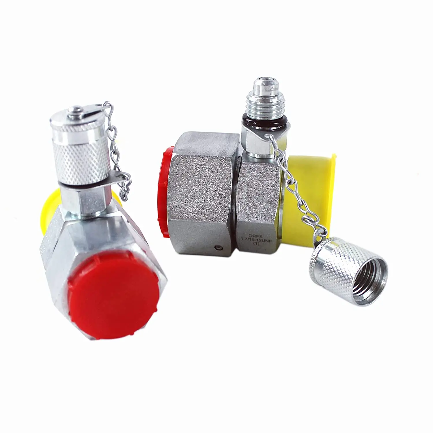 ORFS 6 Pack Hydraulic Swivel Run Tees Hydrulic Tee Connector Tester Tee Coupling Set for Excavator Construction Machinery