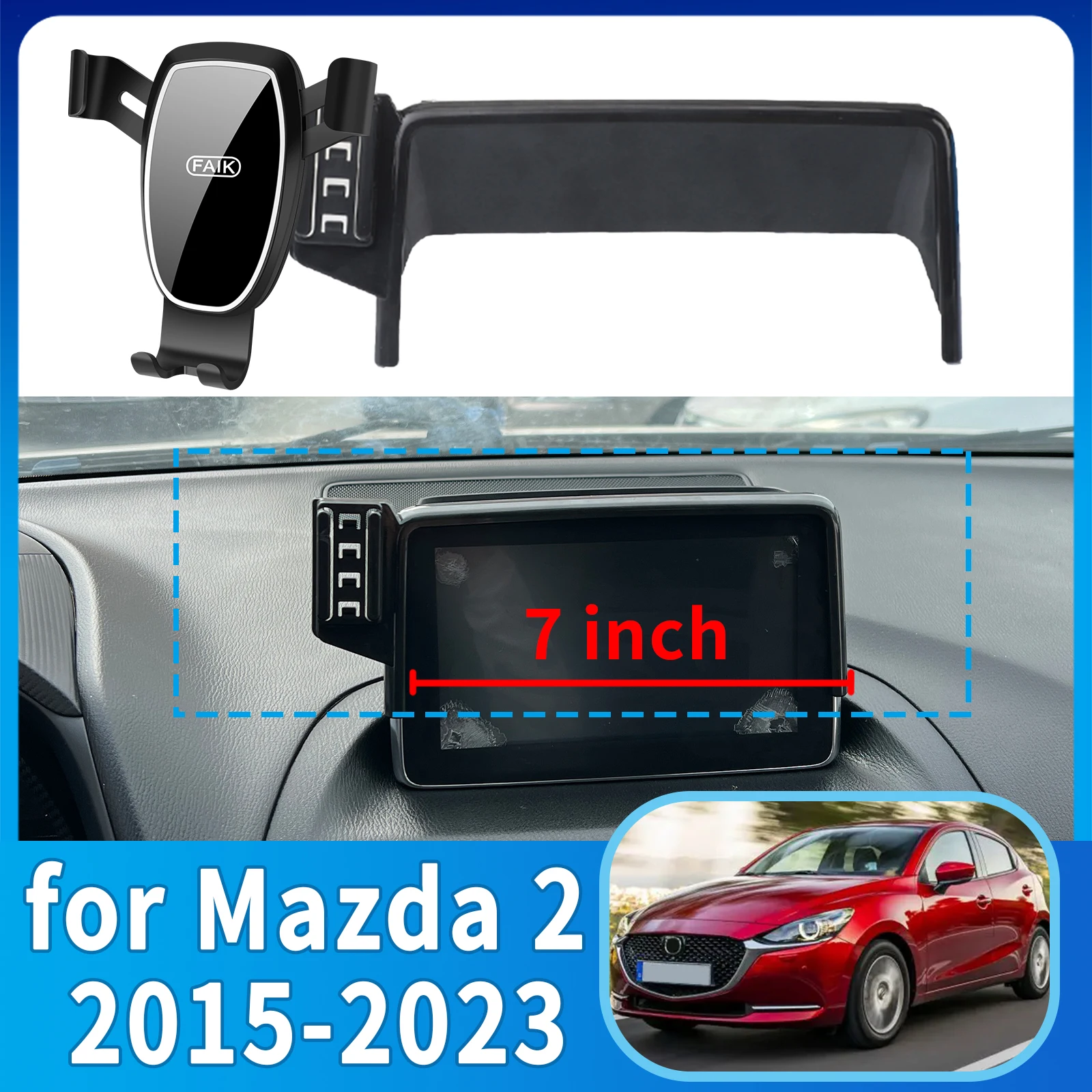 

fit for Mazda 2 2015-2023 Mazda2 Demio Hatchback Anti-Shake Screen Base Phone Holder Mount Stand ​​ Dedicated Car​​ accessoires