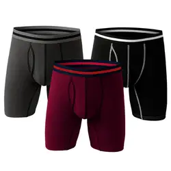 Trendy Men Underwear Winter Men Underpants Fine Stitching Close Fit Good Stretch Underwear Shorts  Inside Wearing