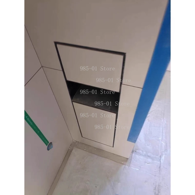 Stainless Steel Recessed Trash Can In-Wall Tissue Box Space Saving Bathroom Accessory Easy Installation