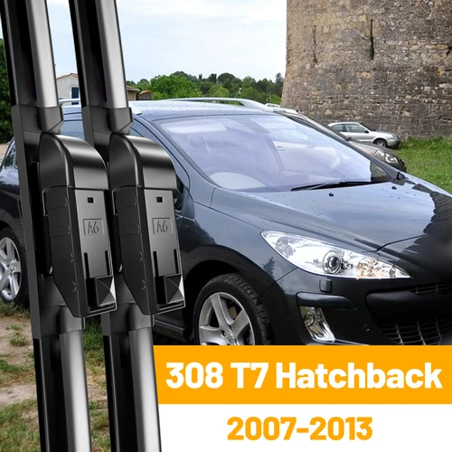 Imagen 1 del producto Limpiaparabrisas delanteros para Peugeot 308 T7 Hatchback 2007-2013 2008 2009 parabrisas ventana delantera 30 ""26"" Accesorios