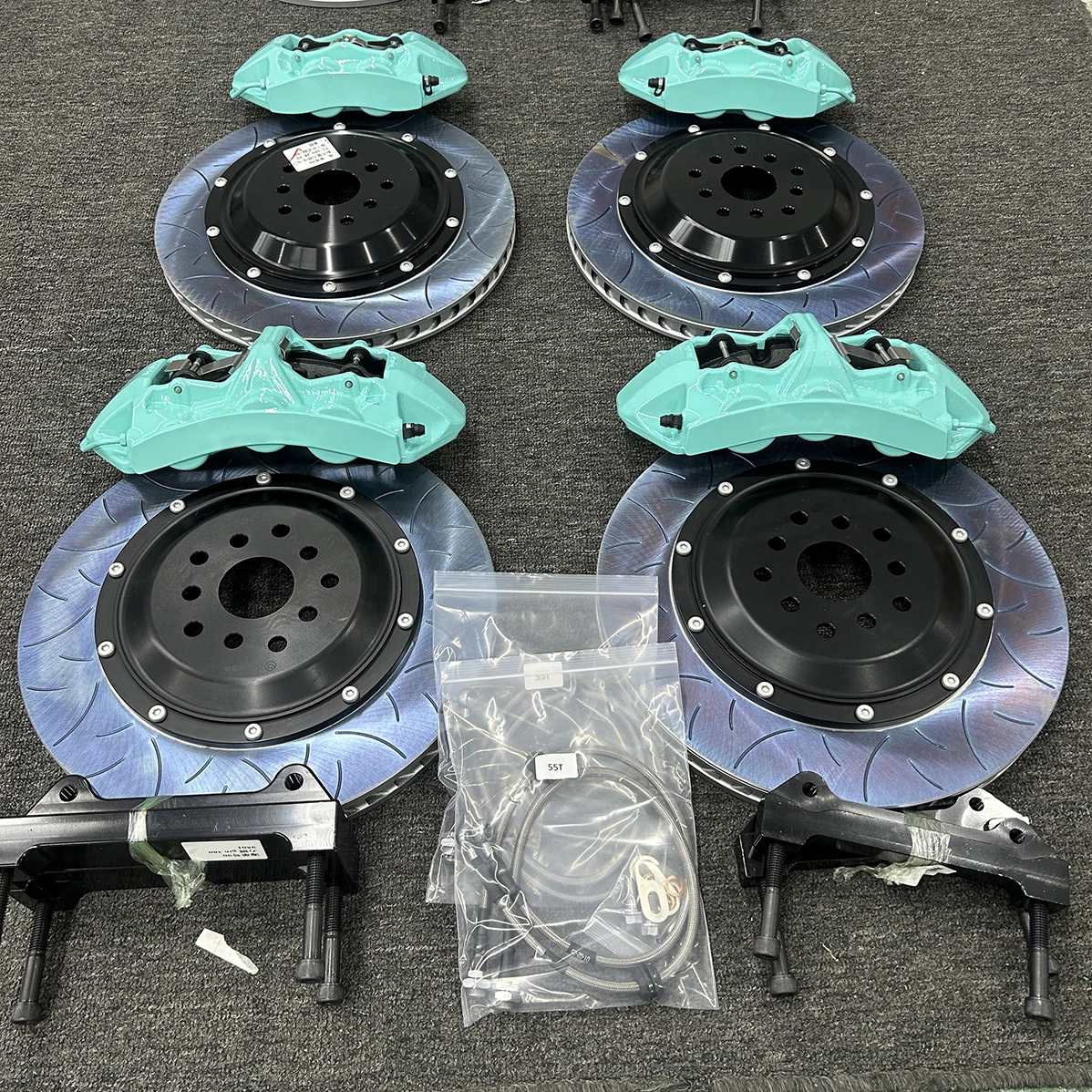 

Upgrade Auto Brake System Front 6 Pot Brake Caliper, Rear 4 Piston Big Brakes Disk Blue Kit For Bmw M3 E92 M4 E90 335i