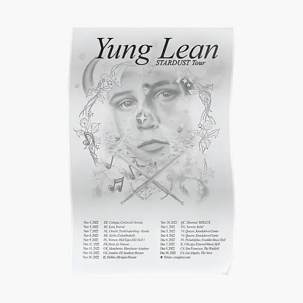 

Постер Stardust Tour Yung Lean художественная винтажная роспись Настенная роспись для дома Современная комната Забавный Настенный декор декоративная картина без рамки