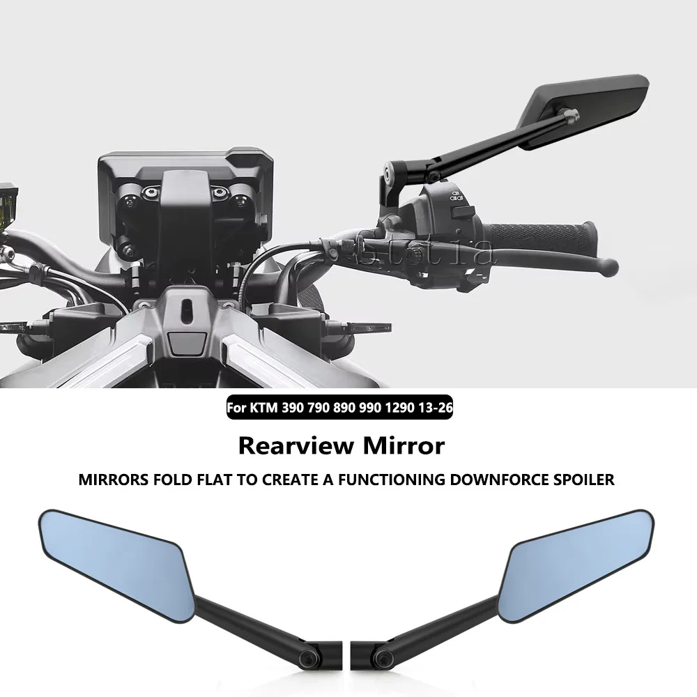 

For KTM 390 690 790 890 990 DUKE 1290 Super Duke 2013-2026 Mirrors Motorcycle Rearview Mirror Fit Adjustable Side Mirrors